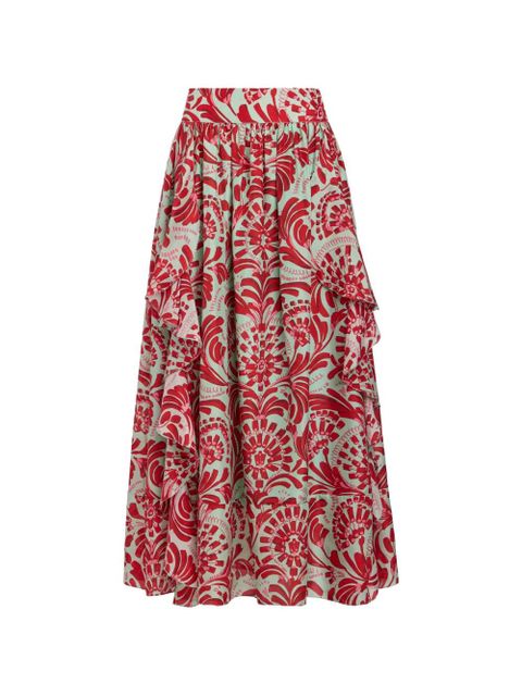 Marie Oliver Oaklen ruffled floral skirt - Red - zdjęcie produktu nr 1