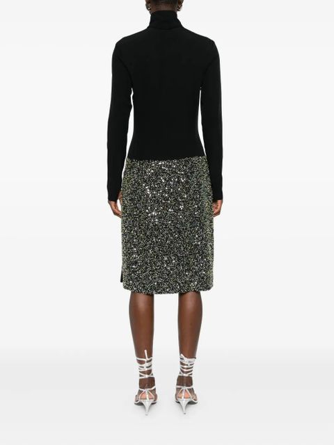 Rabanne embellished self-tie dress - Black