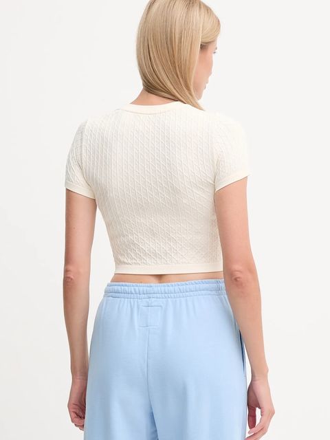 Calvin Klein Underwear t-shirt lounge damski kolor beżowy LV00QS7546