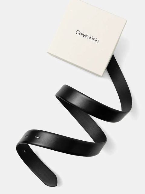 Calvin Klein pasek skórzany damski kolor czarny LV04F7054G