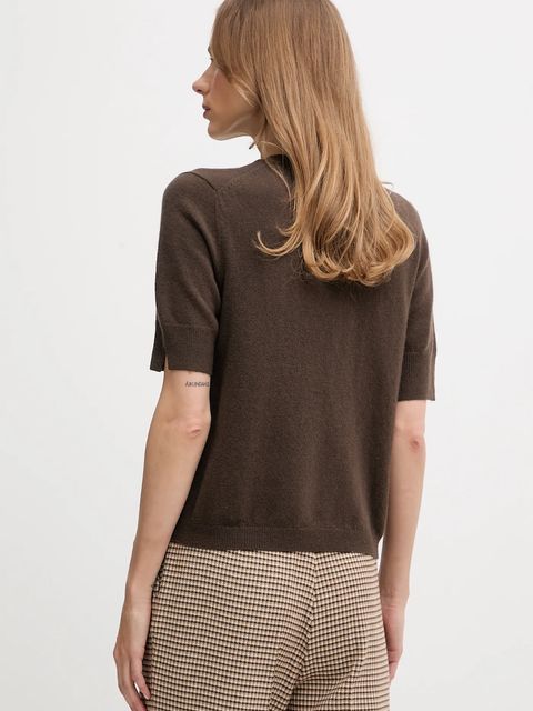 United Colors of Benetton sweter damski kolor brązowy lekki 1002D10D2