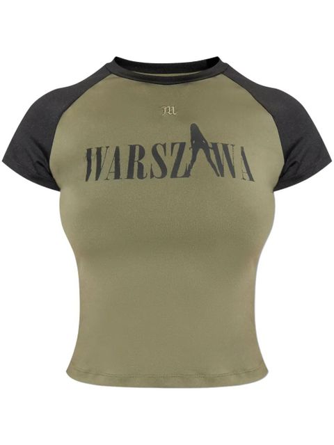 MISBHV logo-embroidered graphic-print t-shirt - Green - zdjęcie produktu nr 1