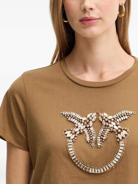 PINKO logo-embellished T-shirt - Brown