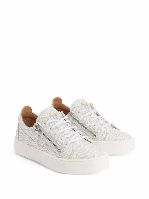 Giuseppe Zanotti Gail monogram-print low-top sneakers - White - zdjęcie produktu nr 2