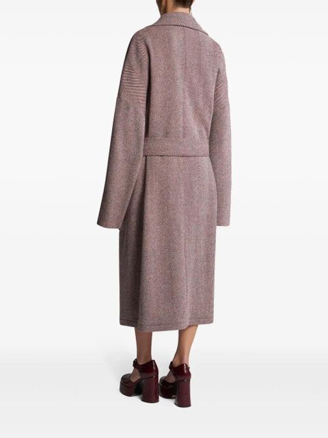 ETRO belted wool coat - Red - zdjęcie produktu nr 2