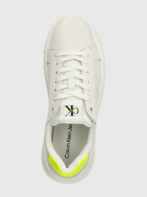 Calvin Klein Jeans sneakersy skórzane YW0YW00823 CHUNKY CUPSOLE MONOLOGO W