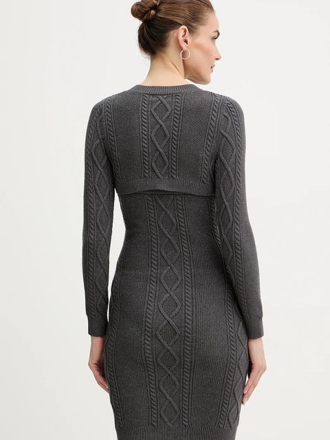 Guess sukienka DAPHNE kolor szary mini dopasowana W5BK61 Z2ZK2