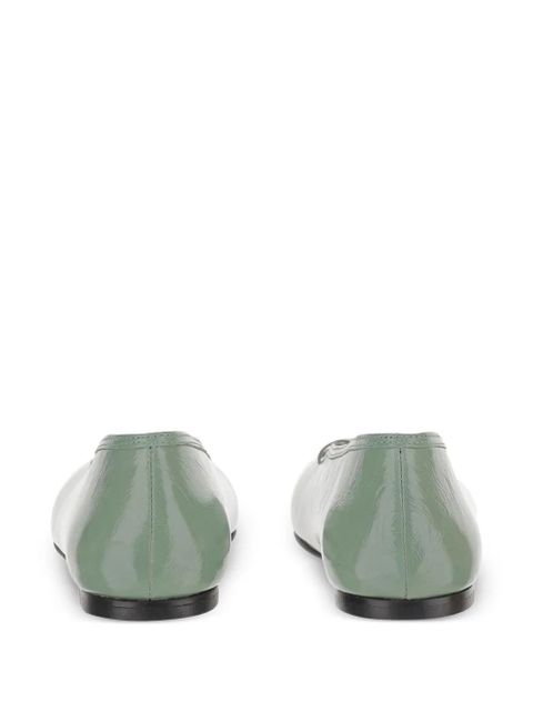 ALOHAS leather flat pumps - Green