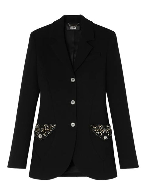 Versace embellished pocket wool jacket - Black - zdjęcie produktu nr 1