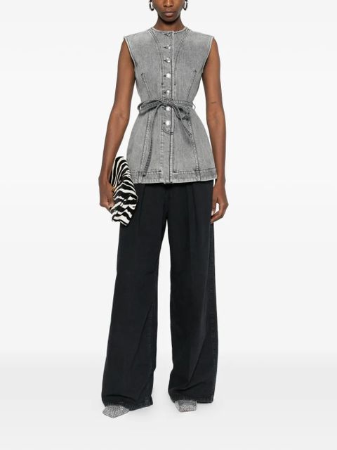 Sportmax belt-detail vest - Grey - zdjęcie produktu nr 2