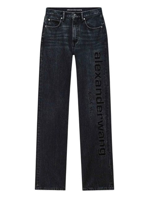 Alexander Wang logo-detail jeans - Grey - zdjęcie produktu nr 1