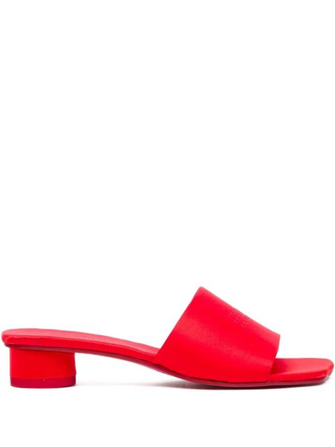 MM6 Maison Margiela embossed block-heel sandals - Red - zdjęcie produktu nr 1