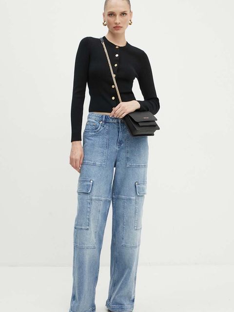 MICHAEL Michael Kors torebka skórzana kolor czarny 32T4GC7C1T