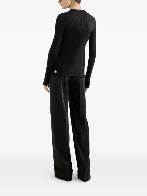 Dolce & Gabbana pleated wide-leg trousers - Black