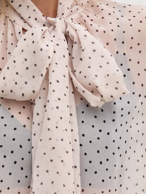 Sisley bluzka damska kolor beżowy wzorzysta 52UMLQ088