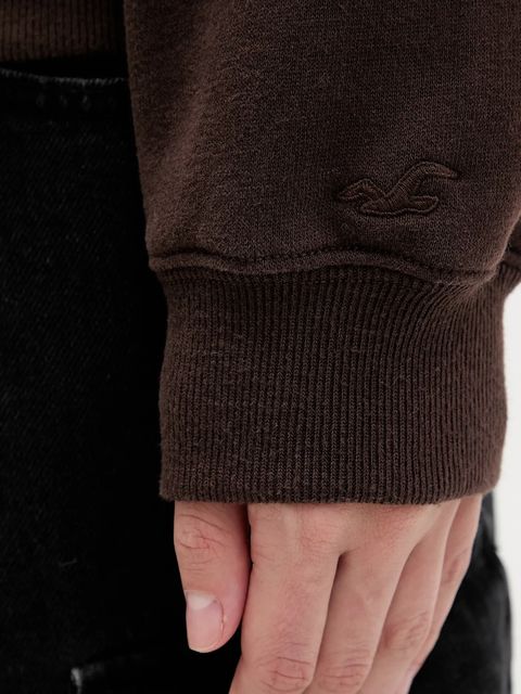 Hollister Co. bluza damska kolor brązowy z kapturem gładka KI352-5226-440