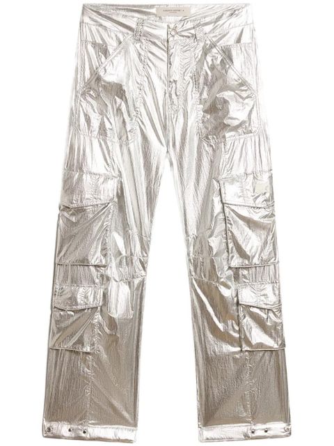 Golden Goose cargo pants in silver technical fabric - zdjęcie produktu nr 1