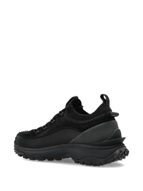 Moncler knitted-panel lace-up trainers - Black