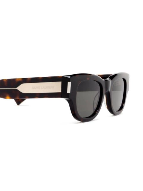 Saint Laurent Eyewear naked wire core cat-eye sunglasses - Brown
