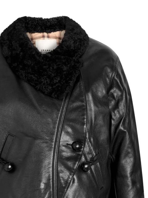 ISABEL MARANT Briyana fur-collar buttoned jacket - Black - zdjęcie produktu nr 2