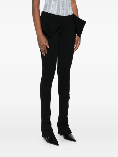 Off-White flared-leg ruffled trousers - Black