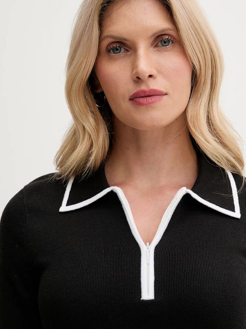 Calvin Klein Jeans polo damski kolor czarny LV044D304G