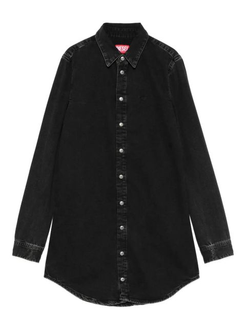 Diesel long-sleeve denim shirt mini dress - Black - zdjęcie produktu nr 1