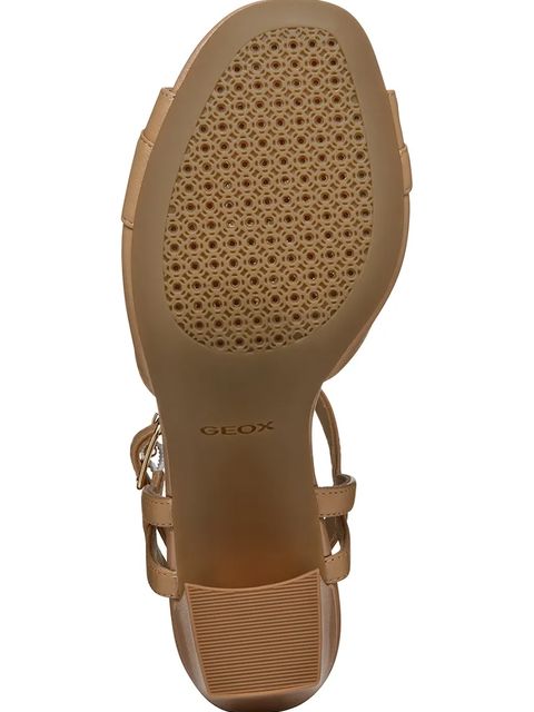 Geox sandały skórzane D NEW ERAKLIA 80 A damskie kolor beżowy na słupku D55RPA 000TU C5000