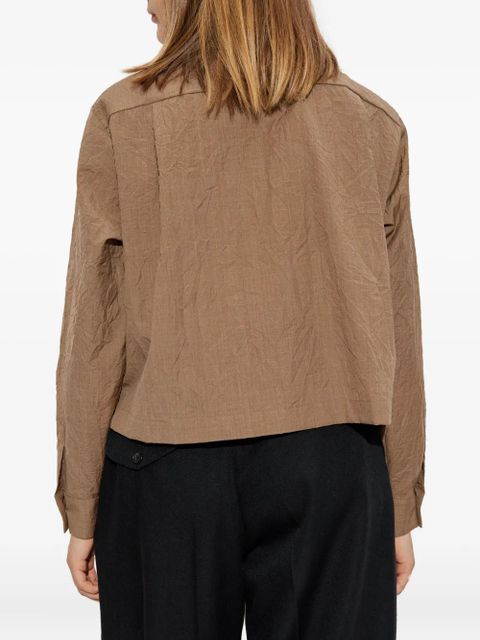 Max Mara textured pocket shirt - Brown