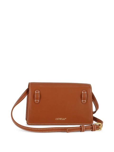 Off-White Arrows-motif contrast-stitch clutch bag - Brown - zdjęcie produktu nr 2