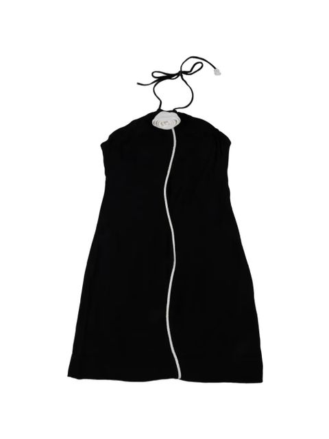 FARM Rio halterneck floral-embellishment mini dress - Black - zdjęcie produktu nr 1