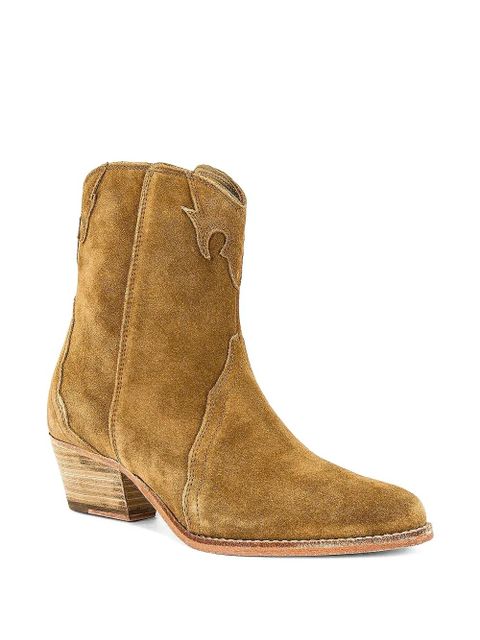 Free People New Frontier embroidered cowboy boots - Brown