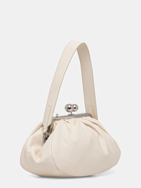 Weekend Max Mara torebka skórzana CUBICO kolor beżowy 2615511174600 - zdjęcie produktu nr 2