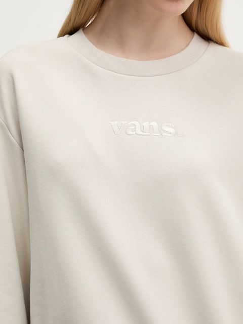 Vans bluza bawełniana damska kolor beżowy gładka VN000RAMEN91