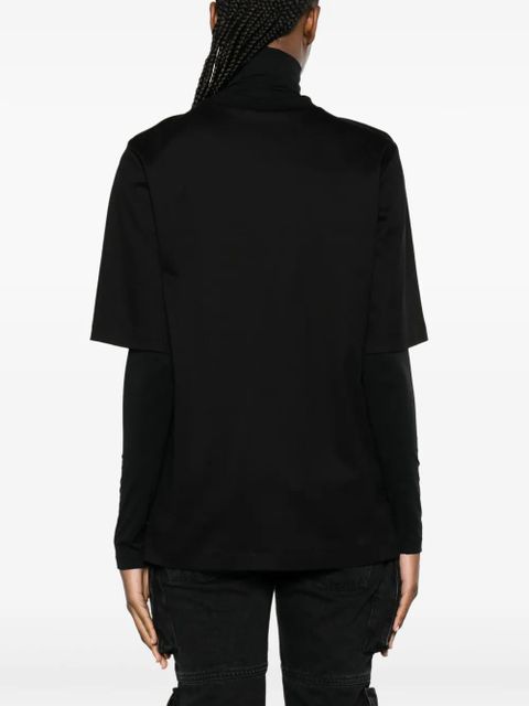 Off-White Meteor double-layer cotton T-shirt - Black