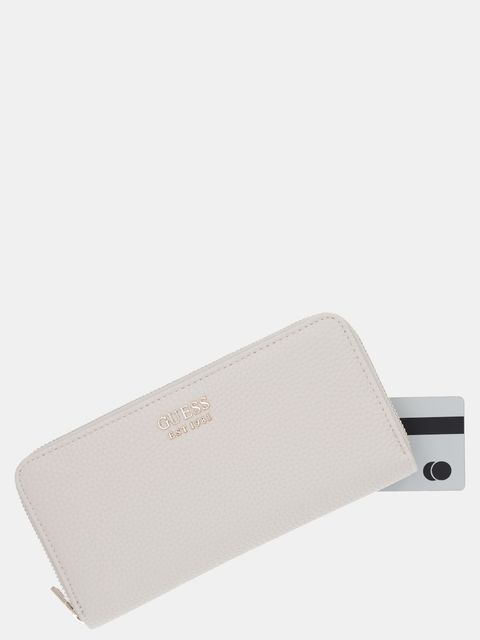 Guess portfel BRENTON damski kolor beżowy SWPG96 48146