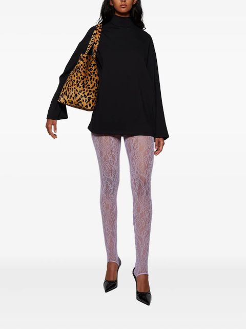 WARDROBE.NYC lace stirrup leggings - Purple - zdjęcie produktu nr 2