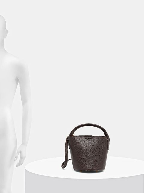 Answear.LAB torebka skórzana kolor brązowy