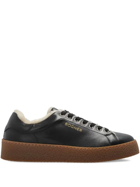 BOGNER Lucerne shearling-lined leather sneakers - Black - zdjęcie produktu nr 1
