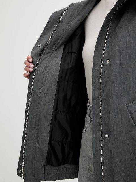 MAX&Co. kurtka z dodatkiem wełny kolor szary zimowa 2526486064200