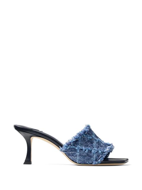 Jimmy Choo Alexia 70 frayed sandals - Blue - zdjęcie produktu nr 1