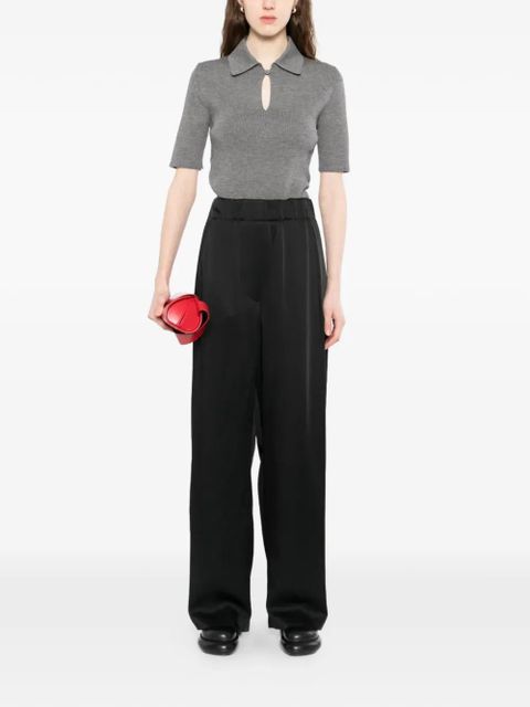 Jil Sander satin trousers - Black