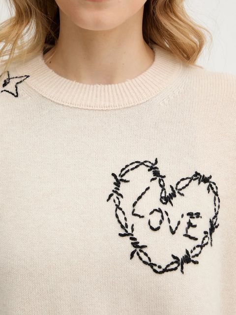 ZADIG&VOLTAIRE sweter kaszmirowy damski kolor beżowy KWSW02810