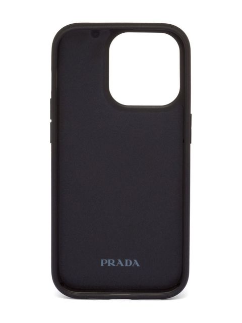 Prada iPhone 14 Pro padded-design case - Black