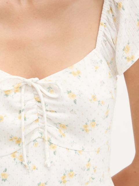 Hollister Co. sukienka kolor biały maxi rozkloszowana KI359-5298