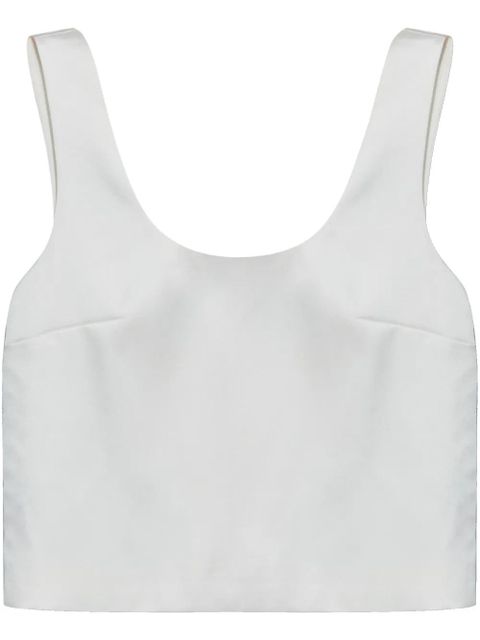 Self-Portrait bonded satin vest - White - zdjęcie produktu nr 1