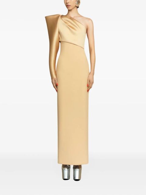 Solace London Tally satin-sleeve maxi dress - Neutrals - zdjęcie produktu nr 1