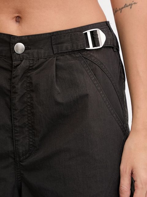 Puma spodnie damskie kolor czarny szerokie high waist 632507