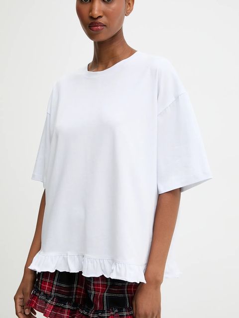 Answear.LAB piżama damska kolor czerwony bawełniana