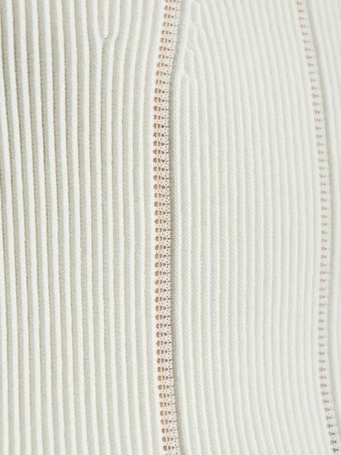 Alexander McQueen ribbed open-knit T-shirt - White